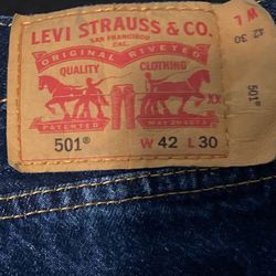 42x30 Levi’s Mens 501 Original Jeans