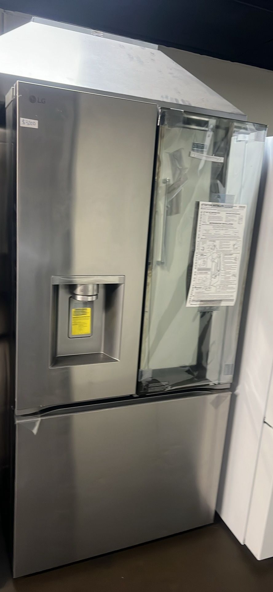 NEW OPEN BOX LG MIRRORED INSTA VIEW FRENCH STYLE REFRIGERATOR