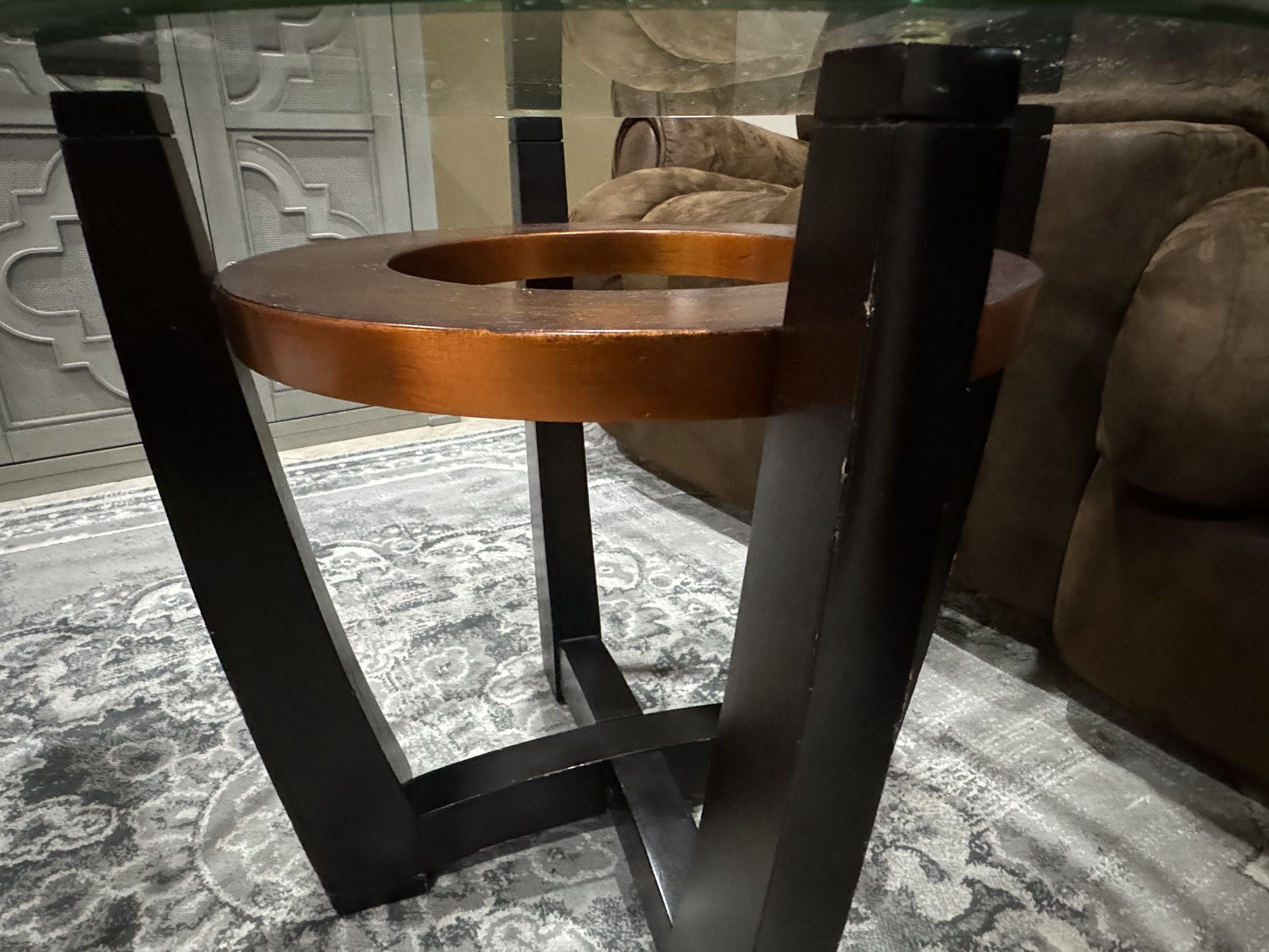 Bronze Coffee Table With End Table 