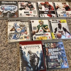 Lot of 9 Popular PS3 games