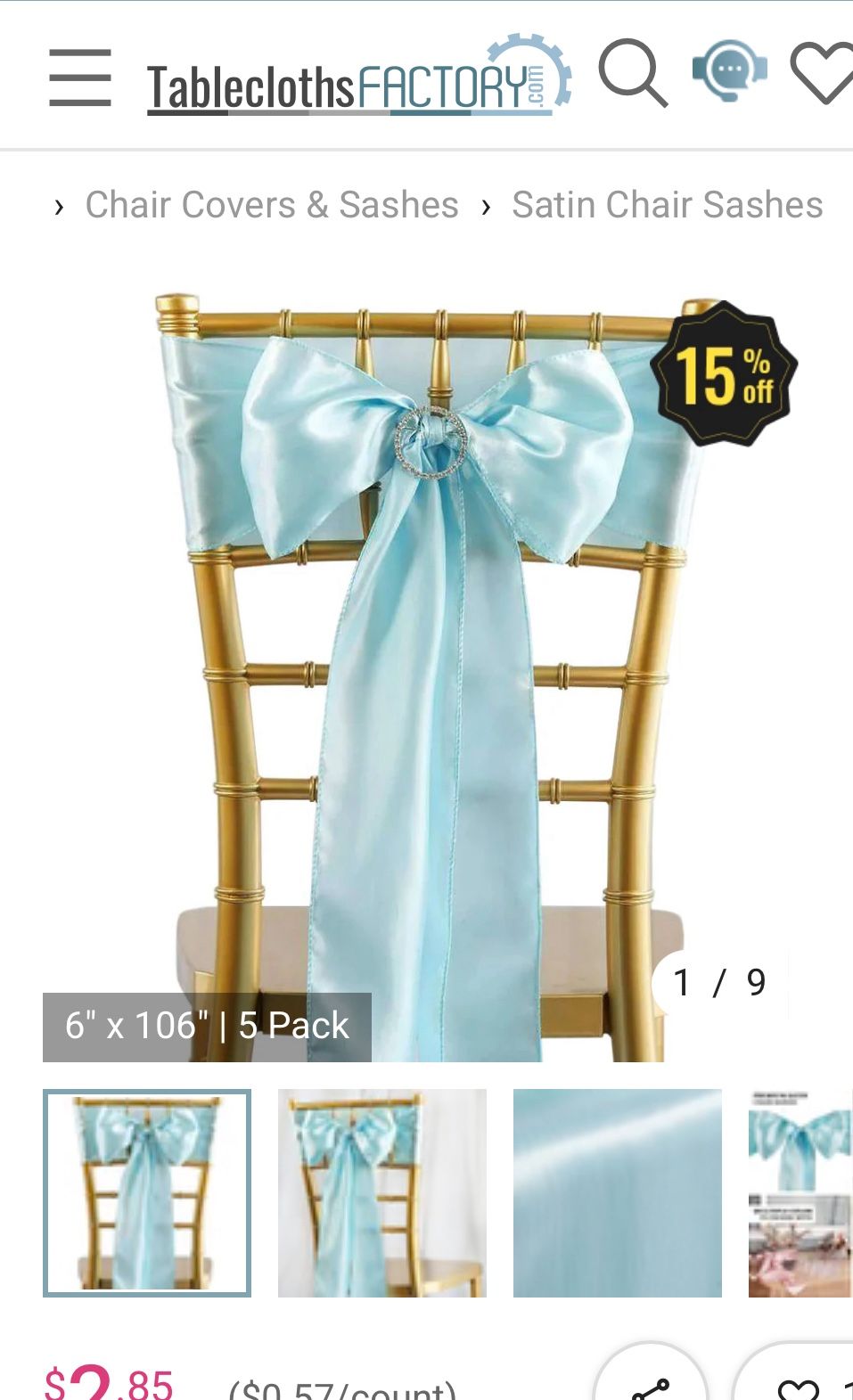 Chair Sashes