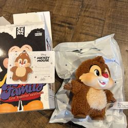 Pop Mart Disney Mickey Family Together Series Dale Plush Keychain