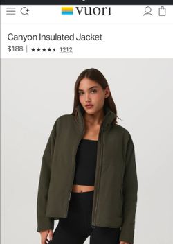Vuori canyon insulated green jacket xxs