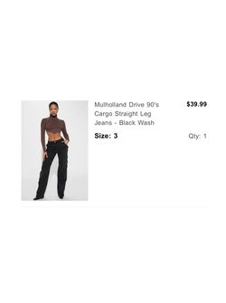 Black Cargo Jeans