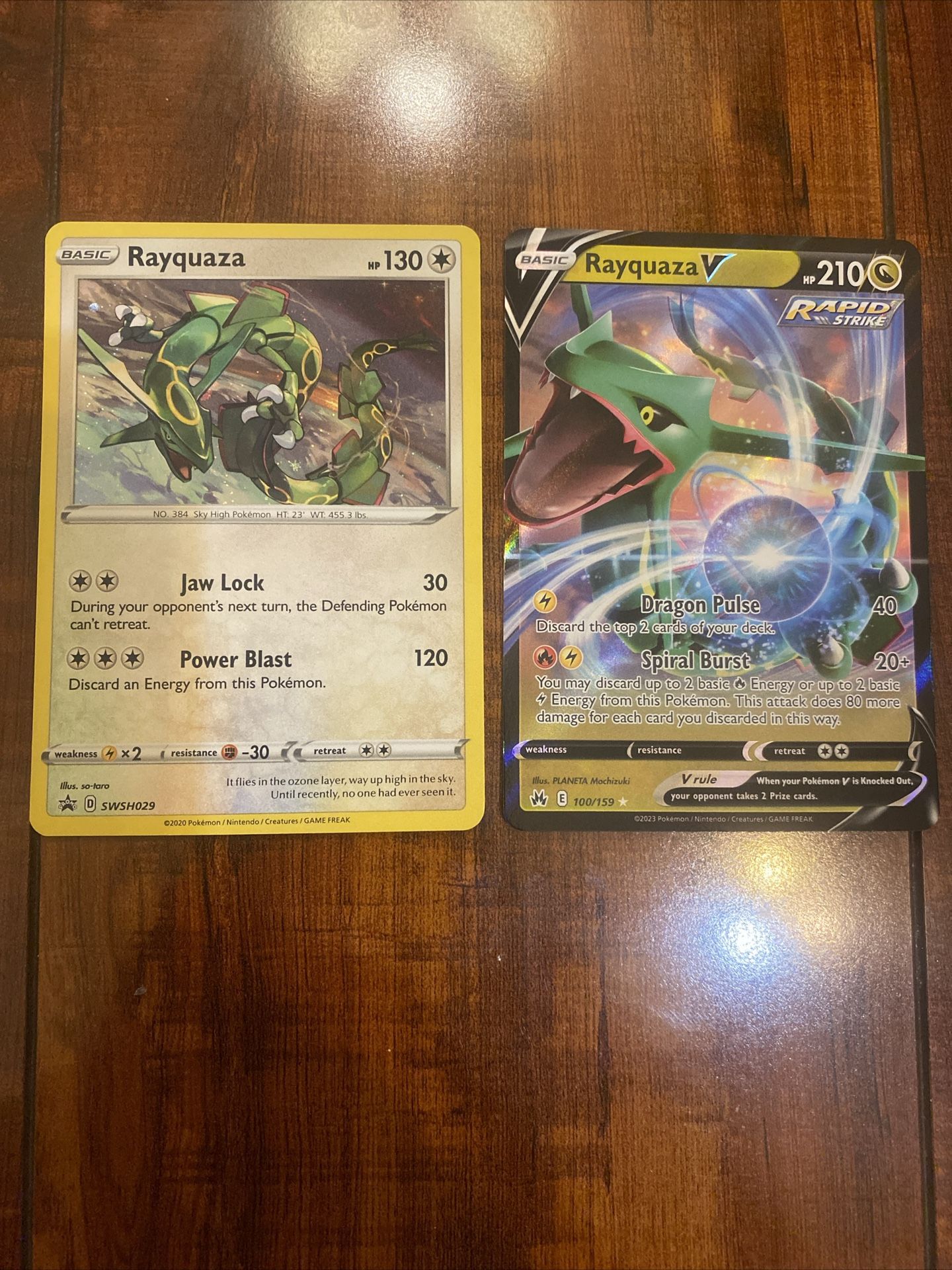Pokemon Rayquaza 2 Card Black Star Promo & V Holo Bundle NM