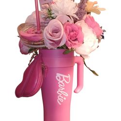 Barbie Moms Mother's Day Pink Tumbler Gift Set