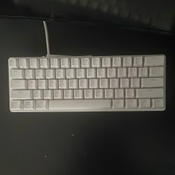 White Razer Huntsman Mini 60% Gaming Keyboard With Clicky Optical Switches