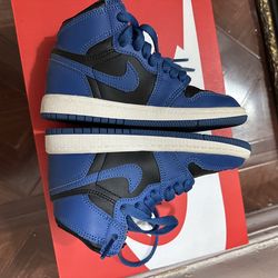 Air Jordan 1 Black/Blue Sz 12C