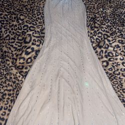 Rhinestone Bodycon Prom Dress With Fishtail Train 