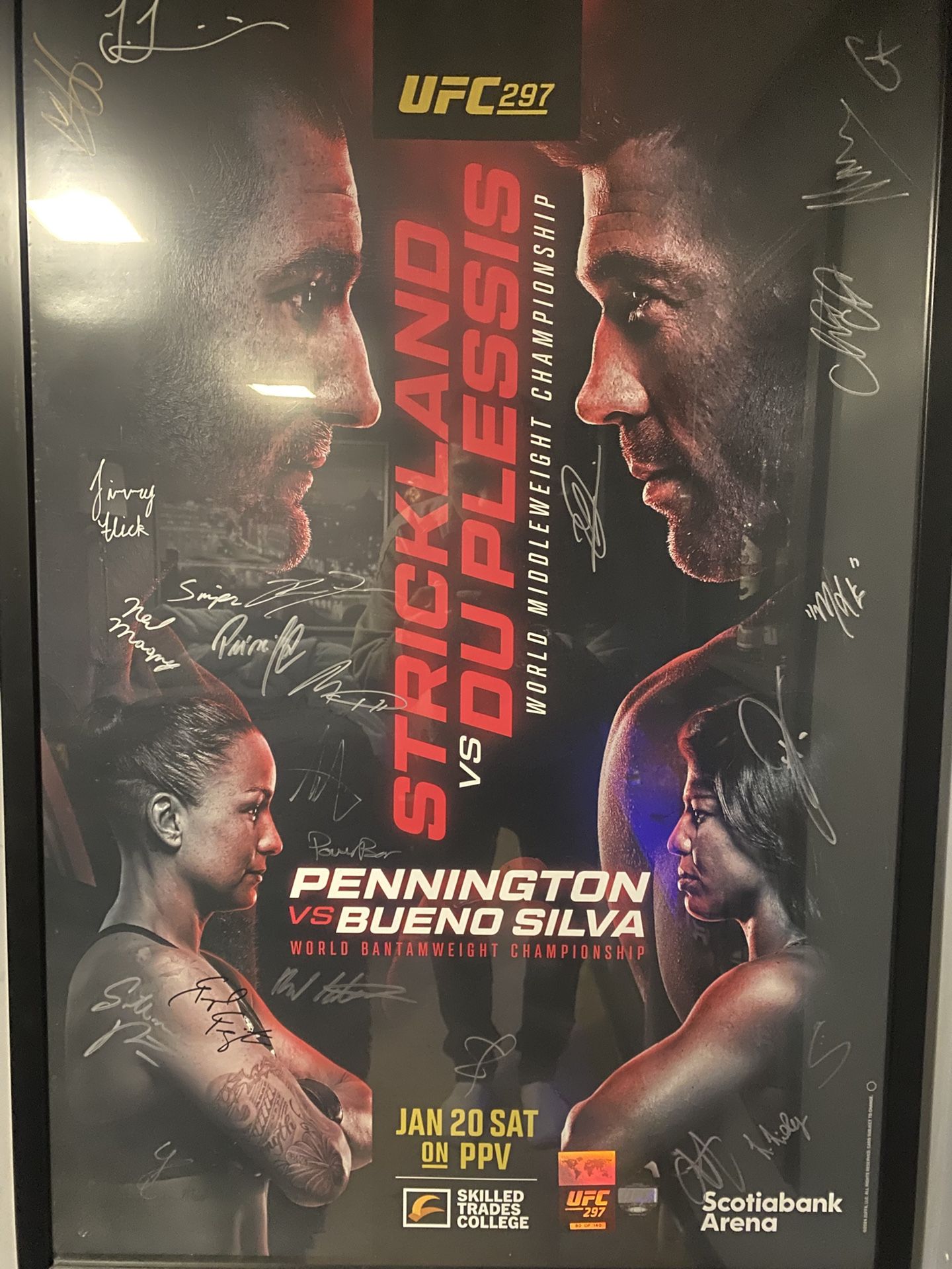 UFC 297 Signed Poster