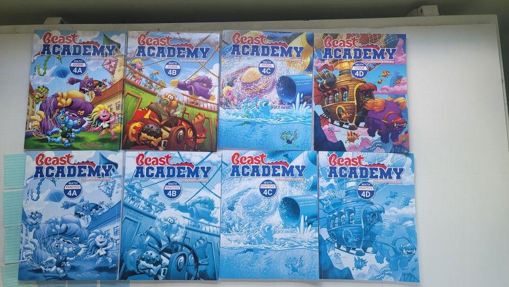 Beast Academy 4 Math Practice, Guide and Puzzle book