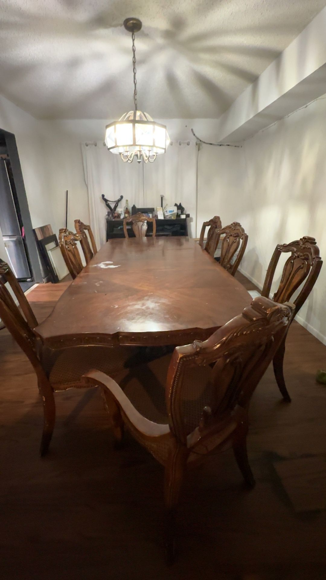 8 Person Dining Table With All 8 Chairs