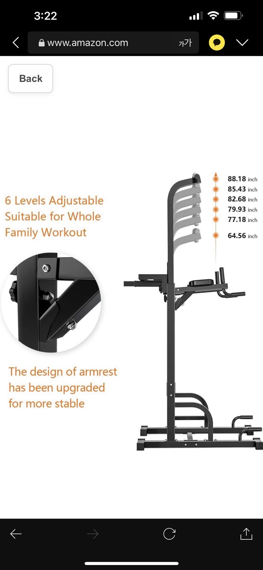 Sportsroyals Power Tower Dip Station Pull Up Bar for Home Gym Strength