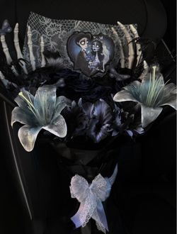 Corpse Bride Gothic Artificial Flower Bouquet