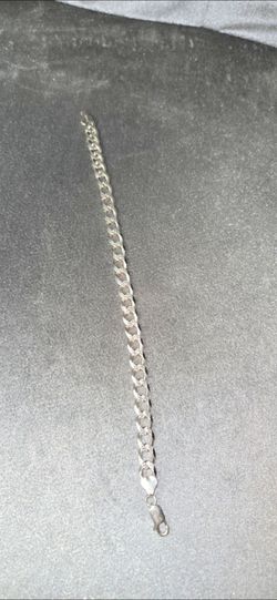 Silver mens bracelet