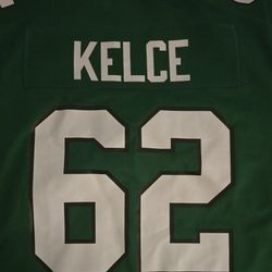 3 Jerseys. Barkley (SB Patch), Kelce (Kelly Green), Harper.  Clean.  Rarely Worn.  