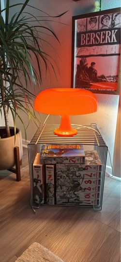 Orange mushroom lamp