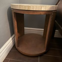 Brown Leather End Tables