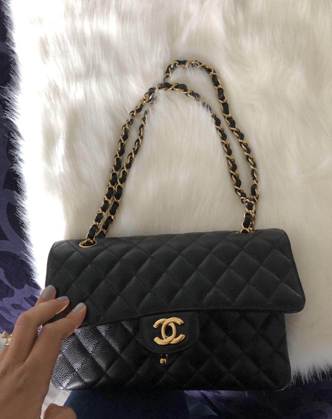 Authentic Chanel classic flap bag