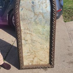 Vintage Or Antique Painted Gothic  Mirror 