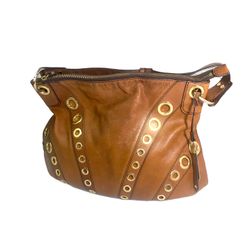 Michael Kors leather Hamilton brown purse handbag Medium size High quality  Stylish women's fashion Mj  Birkin inspired straps with the gold colored M