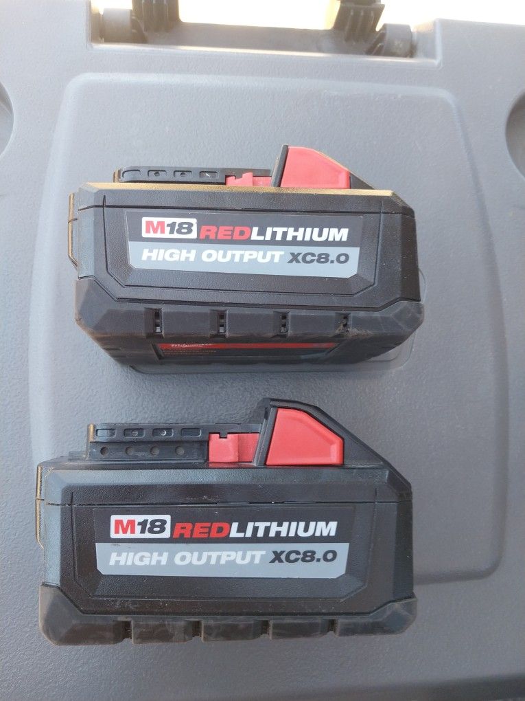 MILWAUKEE 18V LITHIUM BATTERYS XC 8.0