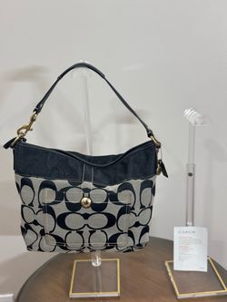 Large Vintage Coach Black Hobo Bag