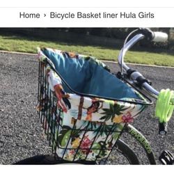 Hawaiian Hula Girls Bicycle basket cover  Colorful Liner For basket