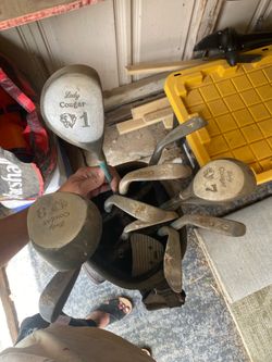 Golf clubs and bag