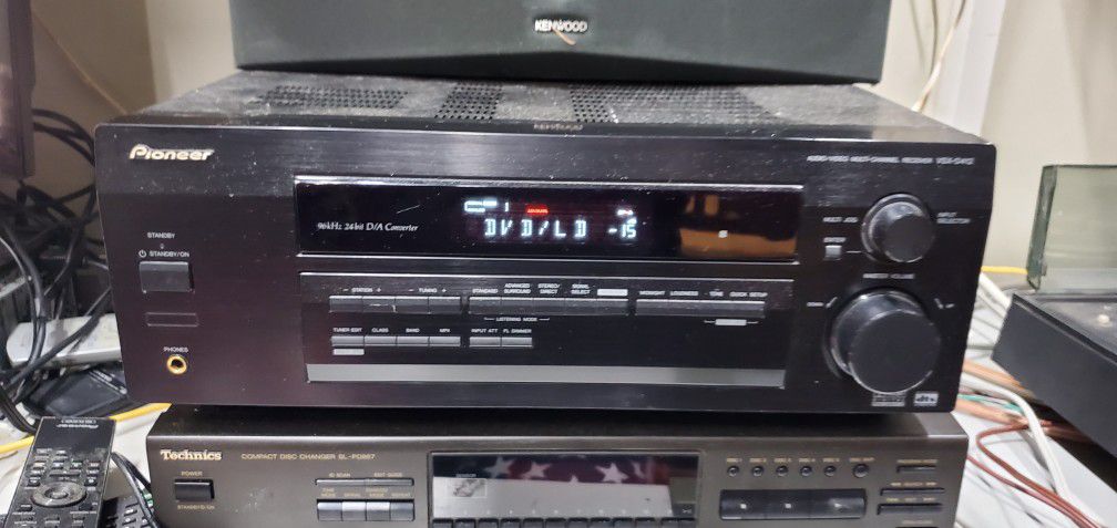 Pioneer VSX-D412 Audio/video Receiver with Dolby Digital and DTS.  Watch video.