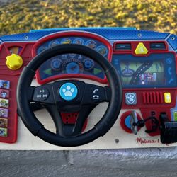 Melissa & Doug PAW Patrol Steering Wheel Wooden Dashboard
