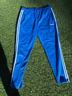adidas Originals Men's Blue/White Track Pants Mens Large Tapered