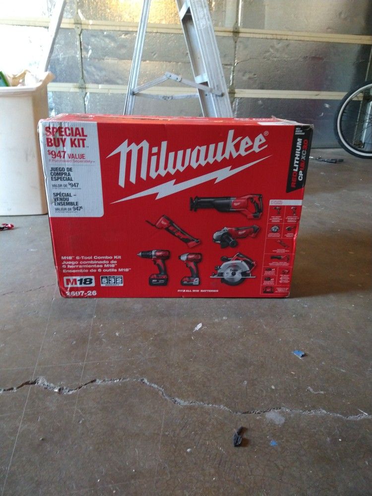 6pc Milwaukee Tool Kit... New