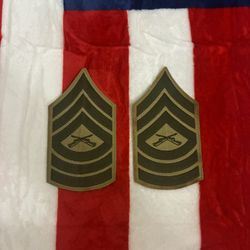 MARINE CORPS MASTER SERGEANT RANK PATCHES