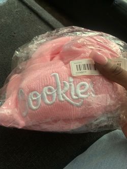Pink cookies beanie