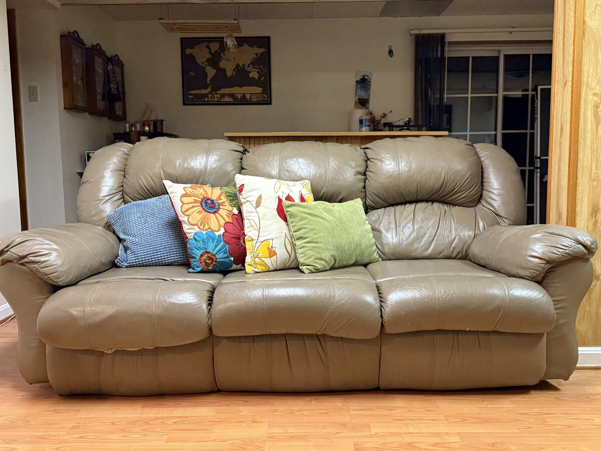 Leather Sleeper Sofa