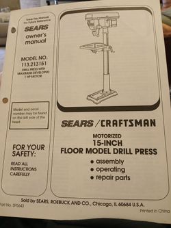 Craftsman Drill Press