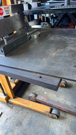 Steel plates for a table or welding