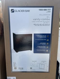 Glacier Bay 30in Brown Vanity Combo