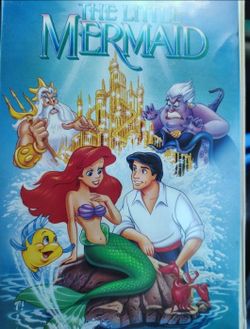 Vintage Disney The Little Mermaid VHS #913 Black Diamond Original Controversial Cover