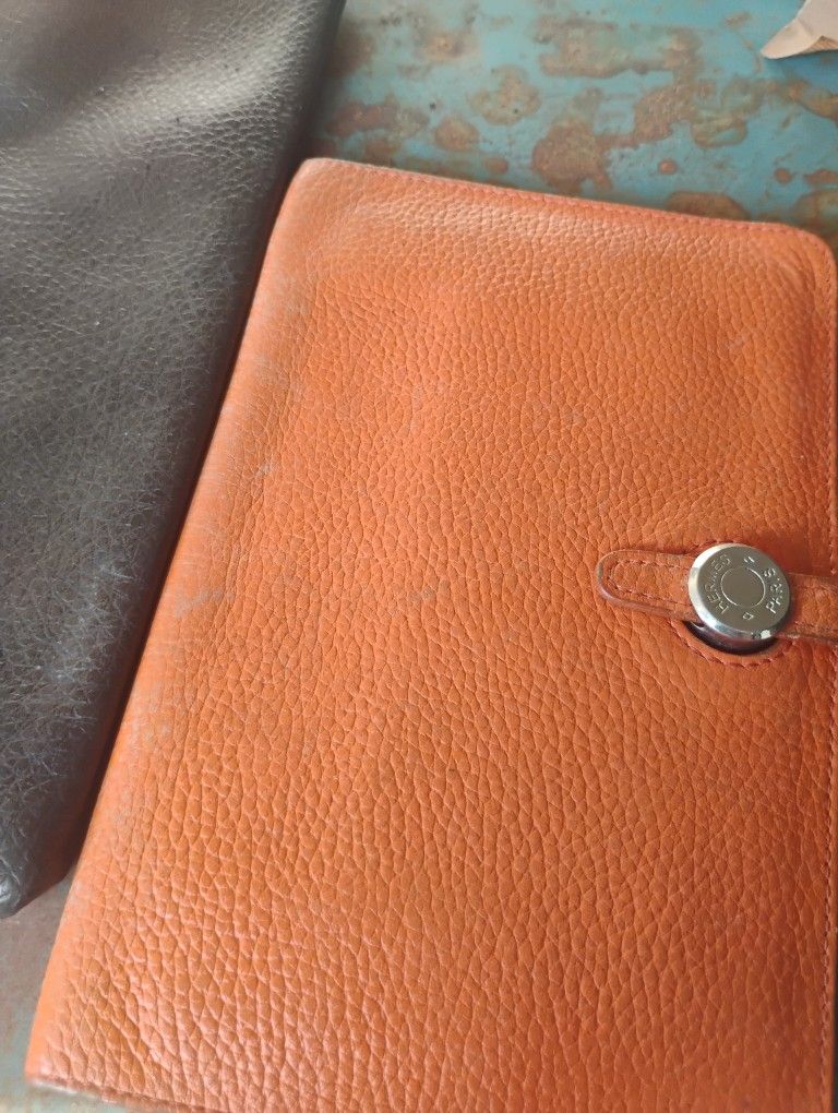 GUCCI BAG,HERMES WALLET, Brown /Black Leather Bag