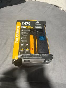Motorola Solutions T470 Two-Way Radio Black W/Yellow Rechargeable Two Pack