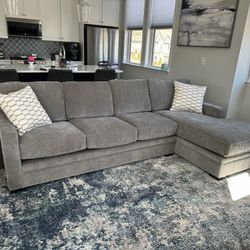 Grey Sectional & Rug