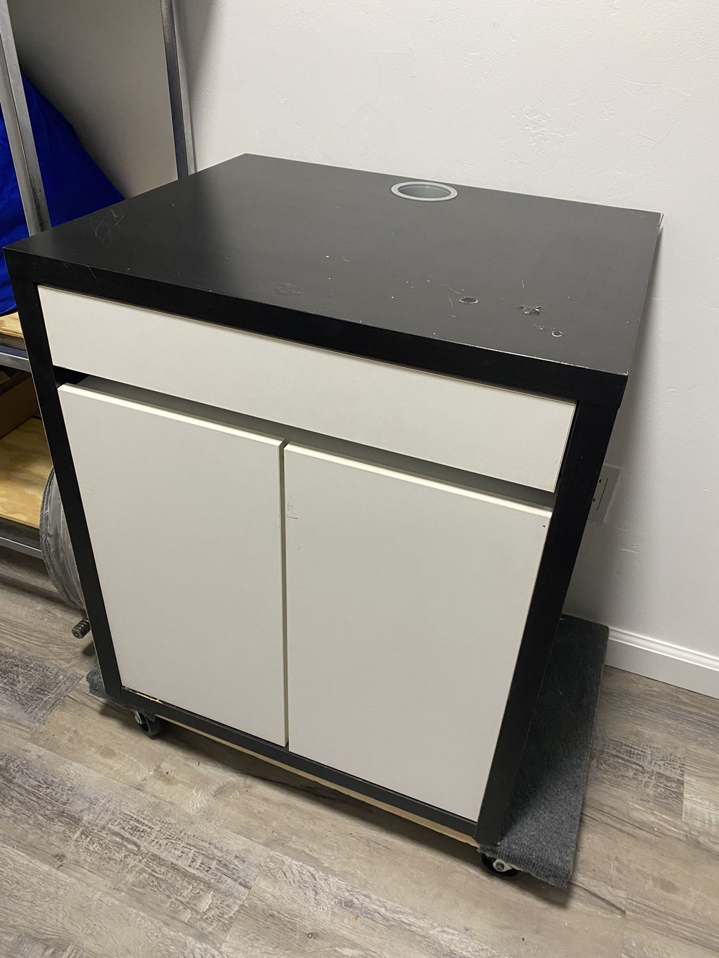 Two Sided Storage Cabinet With Drawer. Great For Office , Bedroom Or tV Stand .