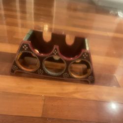 Hand Crafted Wooden Wine Holder 