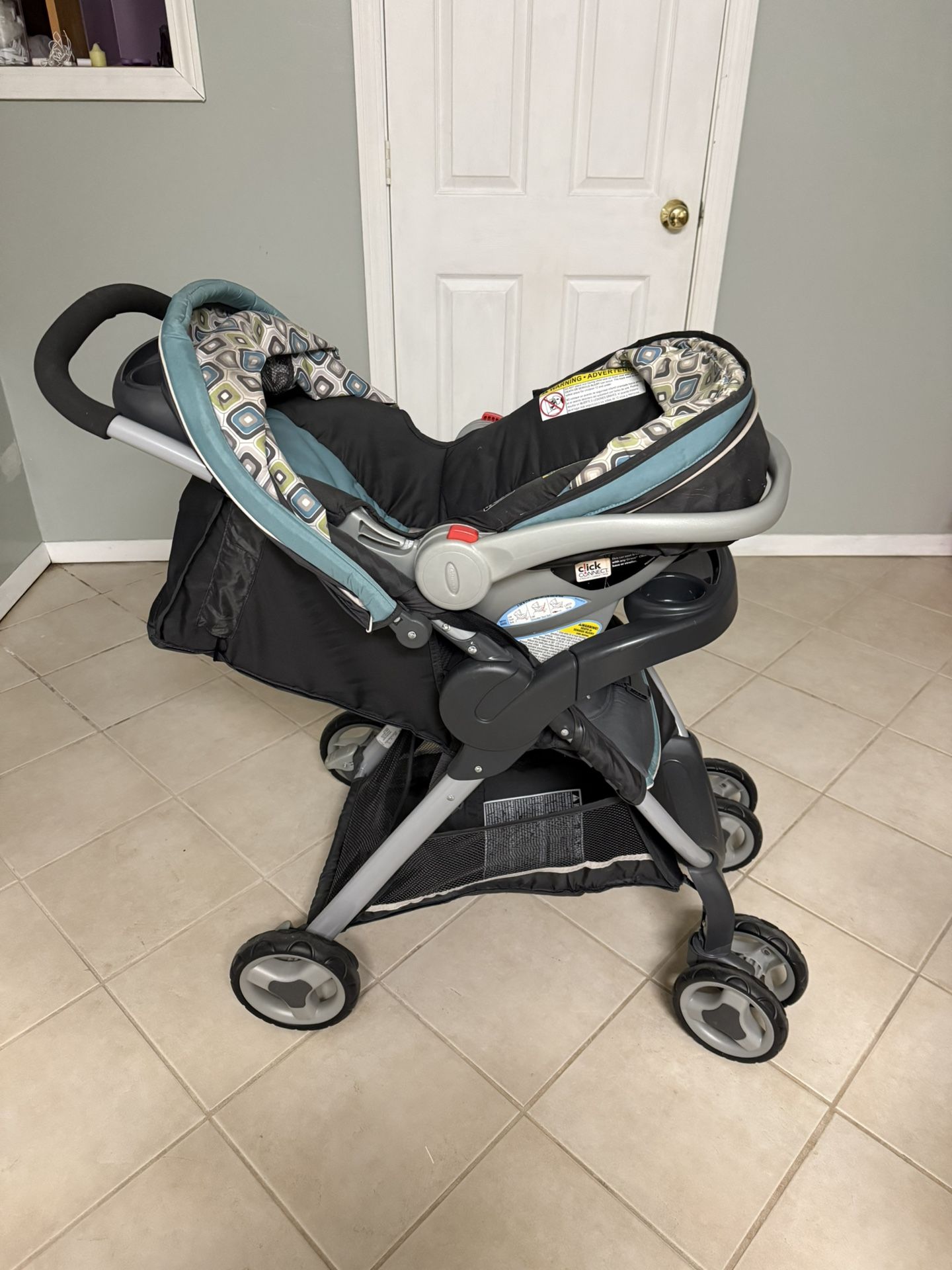 Graco Car Seat + Stroller + Table And Chair