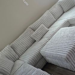 XL Sectional Couch And Ottoman  