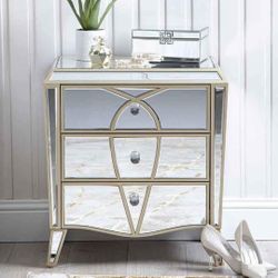 NIGHTSTAND MIRROR GOLD