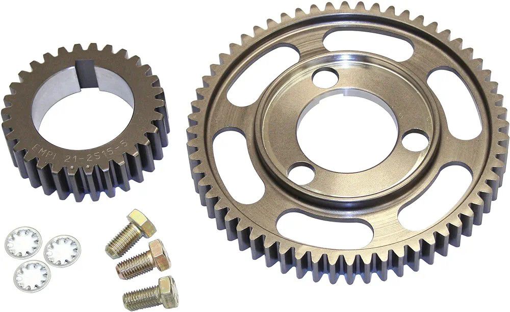 Empi 21-2514-0 Straight Cut Cam Gear Kit, Steel Gears, Fits VW, Compatible with Dune Buggy