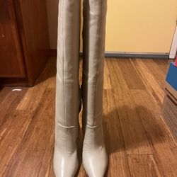 Beige Knee High Boots Size 7.5